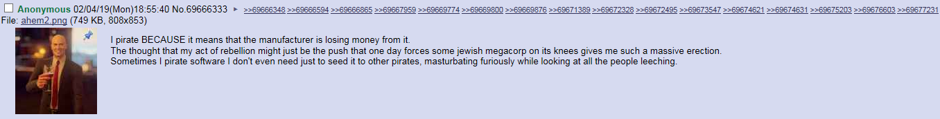 Why /g/ is motivated to pirate